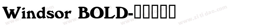 Windsor BOLD字体转换